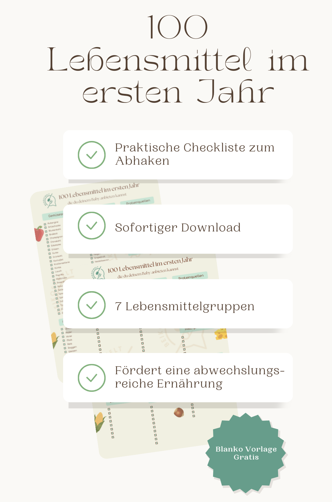 100 Lebensmittel im ersten Jahr