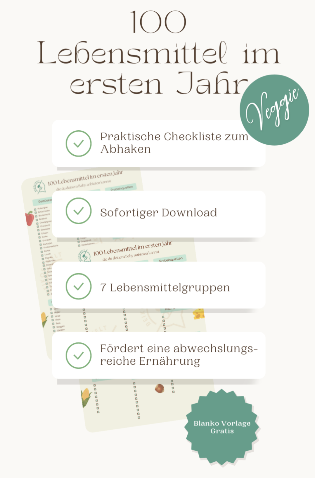 100 Lebensmittel im ersten Jahr (Veggie Edition)